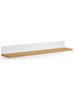 AYAGO shelf 80 or 120 cm long in oak veneer and white lacquer