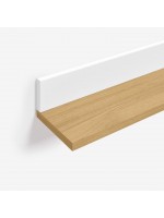 AYAGO shelf 80 or 120 cm long in oak veneer and white lacquer