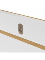 AYAGO shelf 80 or 120 cm long in oak veneer and white lacquer