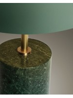 CLEO in Marmor und grünem Metall Tischlampe
