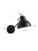 CLEO wall lamp in black or white metal