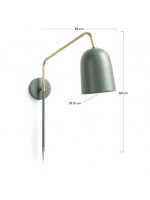 NOLAN metal wall lamp with swivel arm