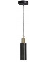 MORC suspension lamp in black and gold metal