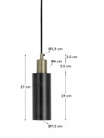 MORC Lampe à suspension en métal noir et or