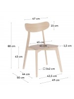 FLEF solid wood oak design chair