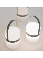 MENT Lampe de table grise ou moutarde avec éclairage LED intégré