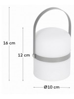 MENT Lampe de table grise ou moutarde avec éclairage LED intégré