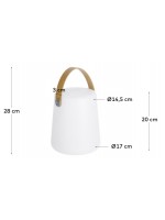 EDAR table lamp with handle with integrated LED light for indoor or outdoor