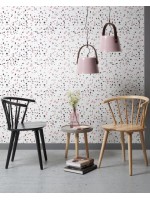 CORIN weiß schwarz oder Naturholz Stuhl Design Stuhl