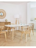 CORIN schwarz oder Naturholz Stuhl Design Stuhl