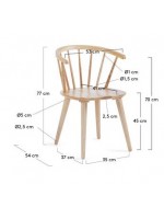 CORIN silla de diseño de madera negra o natural