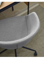 BLUES light or dark gray desk chair for home or office in fabric chair with armrests