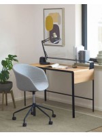 BLUES chaise de bureau gris clair ou foncé pour la maison ou le bureau en chaise en tissu avec accoudoirs