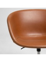 ACLED fauteuil de bureau pour la maison ou le bureau en chaise éco-cuir avec roues et accoudoirs