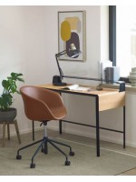 ACLED fauteuil de bureau pour la maison ou le bureau en chaise éco-cuir avec roues et accoudoirs