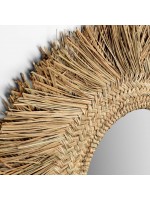 MANDALAY diam 72 cm in natural fiber round mirror