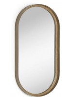 GEMIN 100 or 60 cm high mirror in gold metal house design