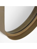 GEMIN Espejo de 100 o 60 cm de alto en metal dorado design home
