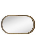 GEMIN 100 or 60 cm high mirror in gold metal house design