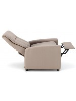 PASADENA en cuero ecológico o microfibra sillón relax reclinable manual