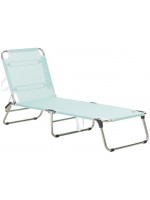 NOEMI in aluminum and color choice in texfil folding sun lounger for home or contract use