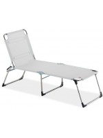 LEVRIN in aluminum and color choice in texfil folding sun lounger for home or contract use
