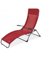 BABY B in painted steel and texfil fabric sun lounger deckchair home or contract outdoor armchair