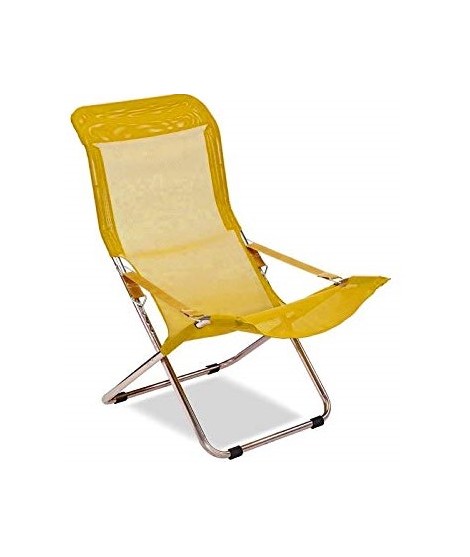 AMALIA A en aluminium et tissu texfil relax relax fauteuil transat anatomique à usage domestique ou contractuel