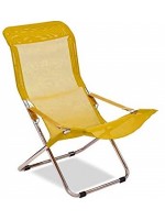 AMALIA A in aluminum and texfil fabric relax armchair anatomic deckchair for home or contract use