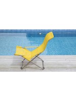 AMALIA A in aluminum and texfil fabric relax armchair anatomic deckchair for home or contract use