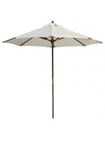 EGRIS Ø300 cm ombrellone rotondo in alluminio antracite e tessuto bianco