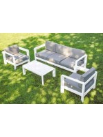 CHACE living room set in aluminum color choice for outdoor garden terraces hotel rooms