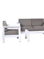 CHACE living room set in aluminum color choice for outdoor garden terraces hotel rooms