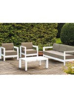 CHACE living room set in aluminum color choice for outdoor garden terraces hotel rooms