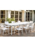 MONIC in different finishes stackable aluminum chair for garden terraces restaurants contract