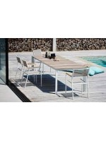 EMINEM extendable aluminum table for garden terraces residence hotel bar restaurants contract