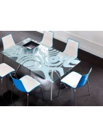 ZEBRA BICOLORE color choice in two-color polymer 4 chromed legs or painted home living contract chair