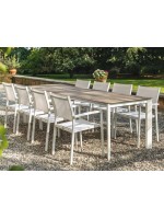 EMINEM table en aluminium extensible pour terrasses de jardin résidence hôtel bar restaurants contrat