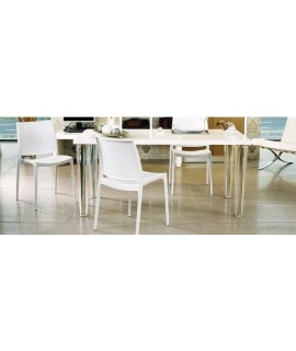 ISA color choice polypropylene chair for garden terraces residence stackable chalet restaurants