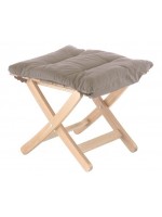 DIANA outdoor folding stool in ash wood with cushion garden and tarrazzo and contract