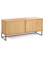 TANA in natural oak wood sideboard tv cabinet 2 doors storage cabinet