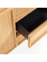 TANA  in natural oak wood sideboard 2 doors and 3 drawers design living