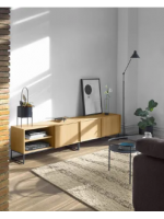 TANA Mueble TV en madera de roble natural de diseño