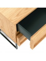 TANA bedside table in natural oak wood home design