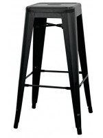 TANIM color choice 76 cm high stool in painted metal for home or outdoor ice cream bar