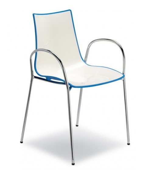 ZEBRA 4 Beine Sessel Polymer Bicolor Design Wohnkultur Vertrag abzugeben