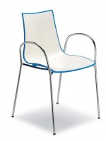 ZEBRA 4 piernas sillón polímero Bicolor diseño decoración suministros de contrato