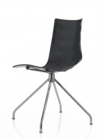 ZEBRA BICOLOR AVEC TRESPLE choix de couleur en polymère pivotant en acier chromé chaise vie contrat