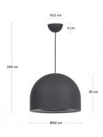 AREL lampada da soffitto in alluminio nero