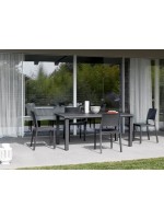 ERCOLE 170x100 Table fixe côte à côte coloris au choix pour extérieur jardin terrasse véranda